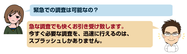 緊急調査は可能なの？