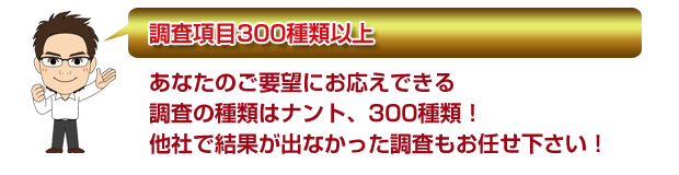 調査項目300種
